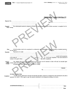 Contractor's Proposal & Contract