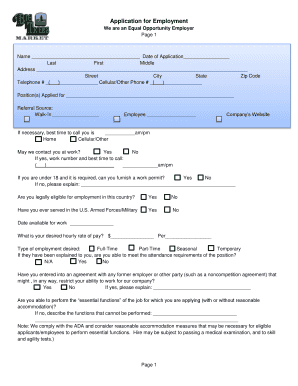 Application for Employment