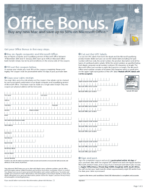 Apple Microsoft Office Rebate Form