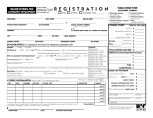 University of Alaska Fairbanks Registration Form