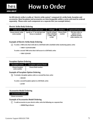 HES Electric Strike Order Form