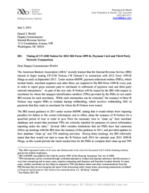IRS Form 1099-K Notice Timing Letter