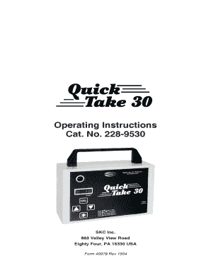 QuickTake 30 Sample Pump 228-9530 Operating Instructions Form 40079 PDF Document QuickTake 30 Sample Pump 228-9530 Operating Instructions Form 40079 PDF Document