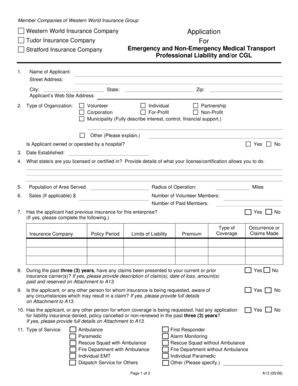 Emergency and Non-Emergency Medical Transport Application