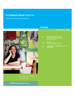 U.S. Students Abroad Health Plan Enrollment Form