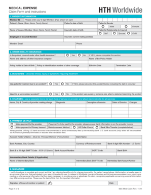 Medical Expense Claim Form
