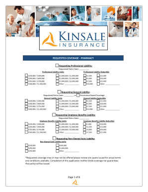 Pharmacy Insurance Application Form