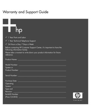 HP Warranty and Support Guide