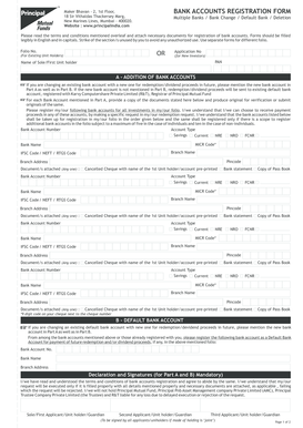 Bank Accounts Registration Form