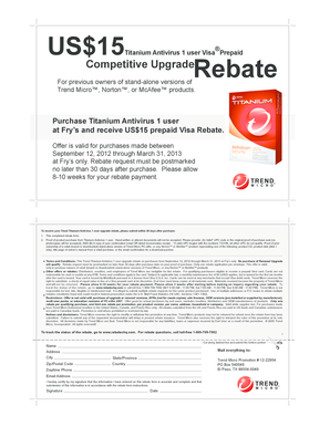 Titanium Antivirus Rebate Form