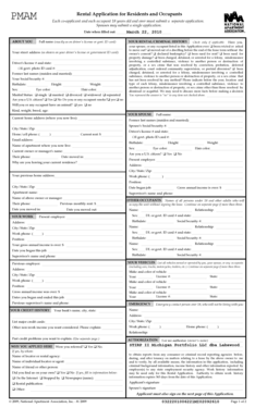 Rental Application for Residents and Occupants