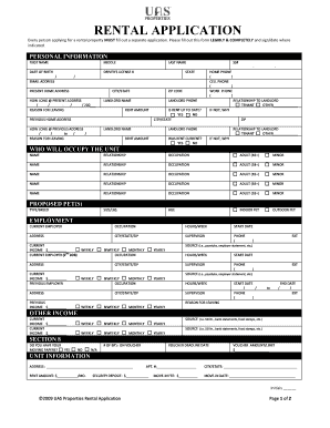 Rental Application Form