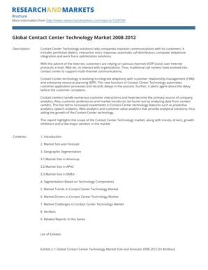Global Contact Center Technology Market Report 2008-2012