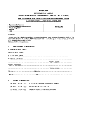 Copy Of Electrical Certificate - Fill Online, Printable, Fillable ...