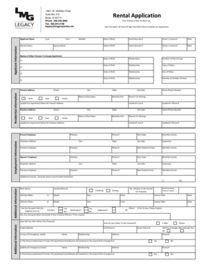 Rental Application Form