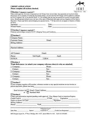Credit Application Form