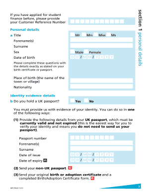 Disabled Students’ Allowances Application Form