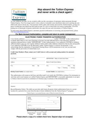 Tuition Express Payment Authorization