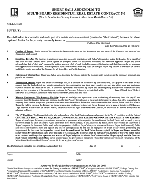 Ofw contract form - Short sale addendum to multi-board residential real estate contract 5.0