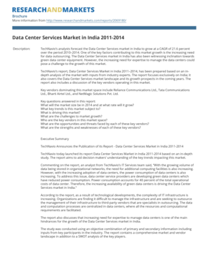 Data Center Services Market Report India 2011-2014
