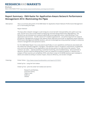 EMA Radar Report Order Form