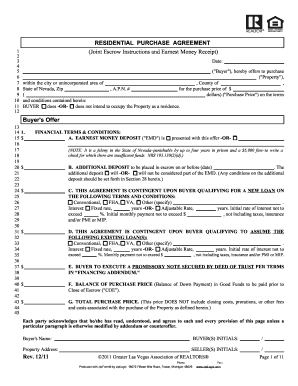 Nevada Residential Purchase Agreement