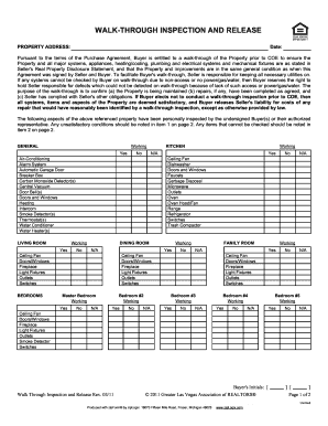 Walk-Through Inspection and Release