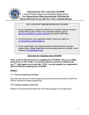 New York Form CHAR500