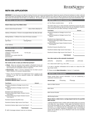 Roth IRA Application