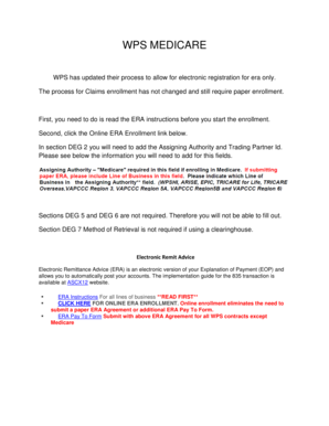 WPS Medicare ERA Enrollment