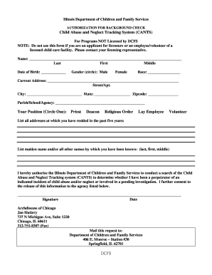 Illinois Background Check Authorization