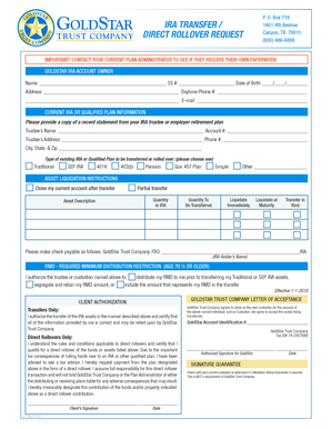 IRA Transfer Direct Rollover Request Form