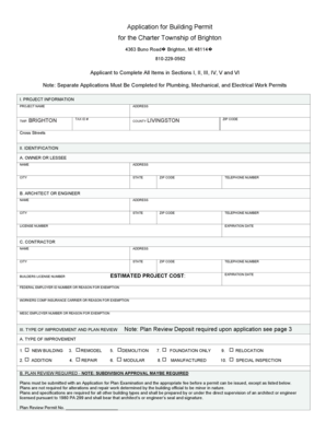 Building Permit Application