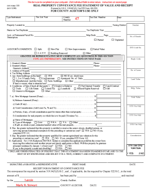 DTE Form 100 Real Property Conveyance Fee Statement