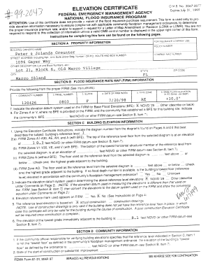 Elevation Certificate