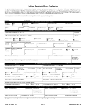 Uniform Residential Loan Application