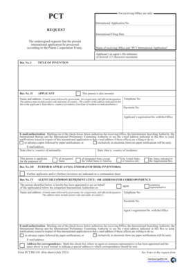 PCT International Application Form