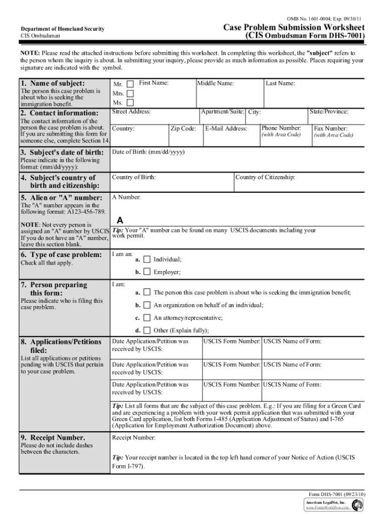 Dhs form 7001: Fill out & sign online | DocHub