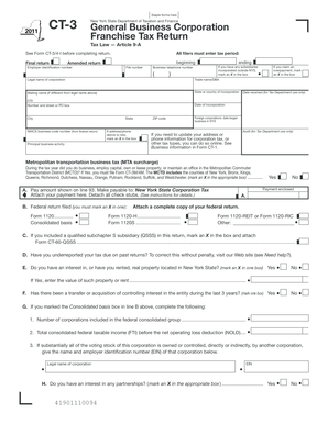 New York State Franchise Tax Return