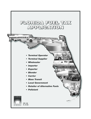 Florida Fuel Tax Application Form DR-156