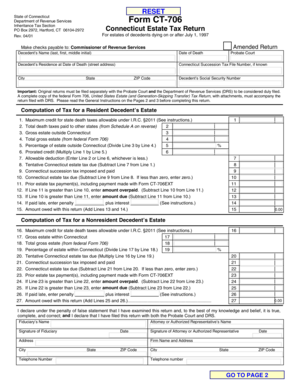 Connecticut Estate Tax Return