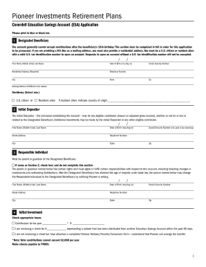 Coverdell ESA Application