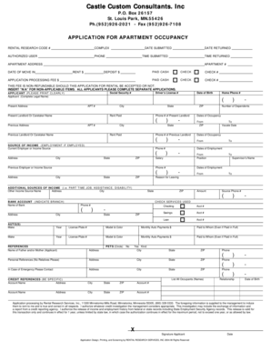 Apartment Occupancy Application
