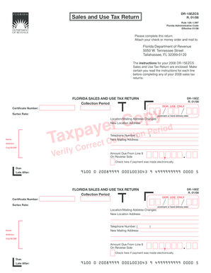 Florida DR-15EZCS Sales and Use Tax Return