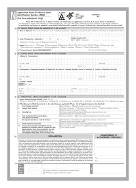 Mutual Fund Identification Number Application