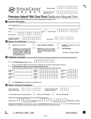 Premiere Select IRA One-Time Distribution Request Form
