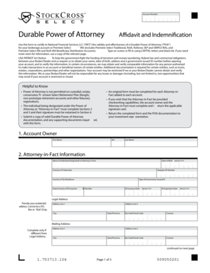 Durable Power of Attorney Affidavit