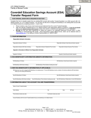 Coverdell ESA Transfer Request Form