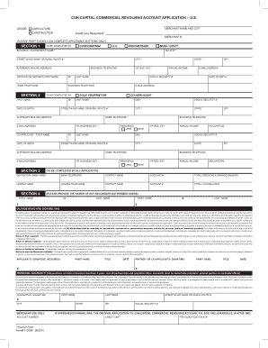 CNH Capital Commercial Revolving Account Application