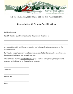 Foundation & Grade Certification